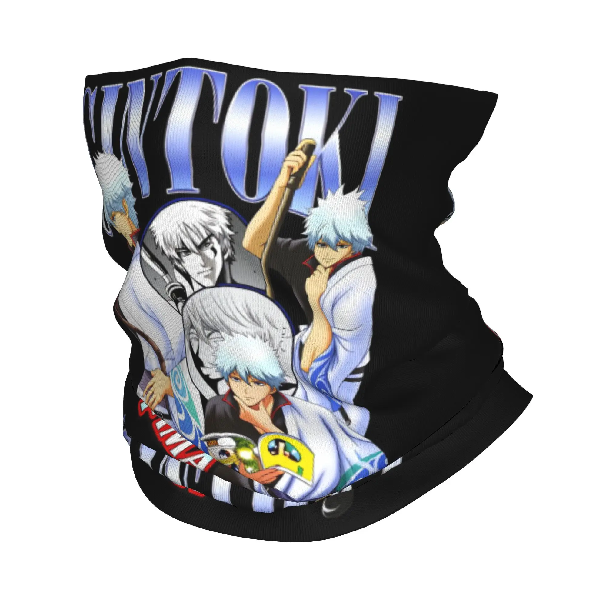 Sakata Gintoki Gintama  Bandana Neck Warmer Men Women Winter Ski Hiking Scarf Gaiter Manga Anime  Face Cover