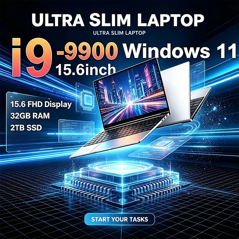 15.6 Inch High Refresh Laptop Intel I9-9900 120Hz IPS Screen 32GB Large RAM 2TB SSD Long Lasting Battery Backlit Keyboard