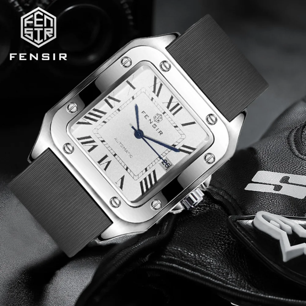 Light Luxury Square Business Men's Watch, European, American, Japanese, and Korean Style Party Gift Watch, Fashionable Casual Versatile Personalized Quartz Watch for Young Men, Students, and Socialites, the Best Gift for Him