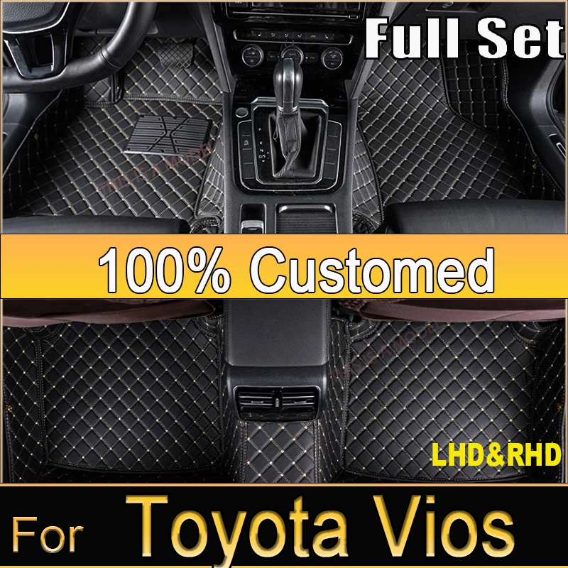

Автомобильные коврики для Toyota Vios Yaris sedan ATIV Limo XP150 2013 ~ 2022, коврики, кожаные коврики, водонепроницаемые напольные коврики, набор автомобильных аксессуаров