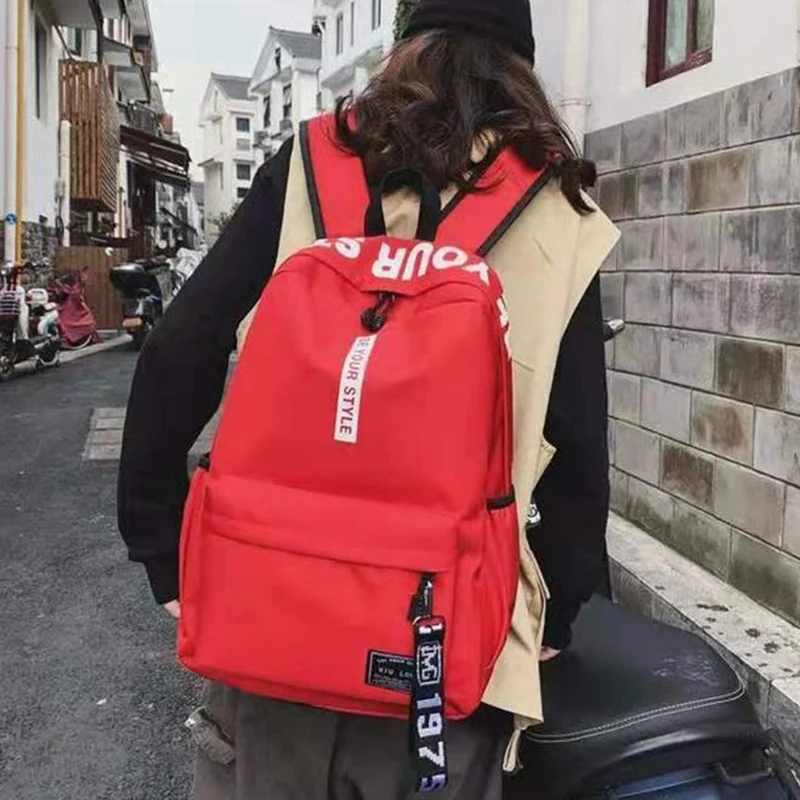 Patchwork Letter Print Backpack Women Travel Backpacks Student Book Back Pack IPad Laptop Bags Outdoor Unisex Sport School Bag