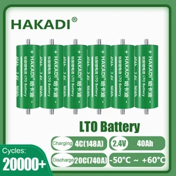 HAKADI 60165 LTO 2.4V 40Ah Original Grade A Brand New Rechargeable Lithium Titanate Batteries For DIY Solar Car Audio Power Grid