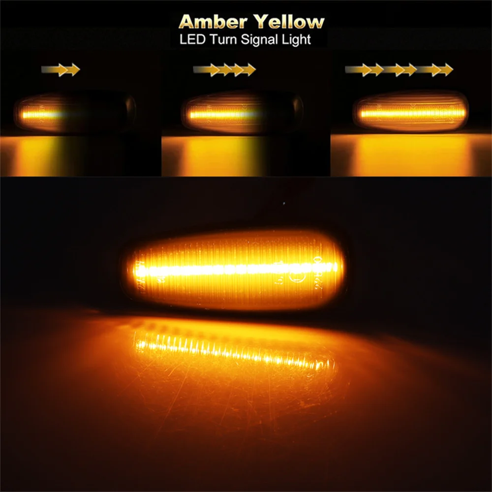Sequential Amber LED Front Side Marker Indicator Lights For Kia Cee'D Rondo Carens II For Hyundai I30 Avante Turn Signal Lights view 5