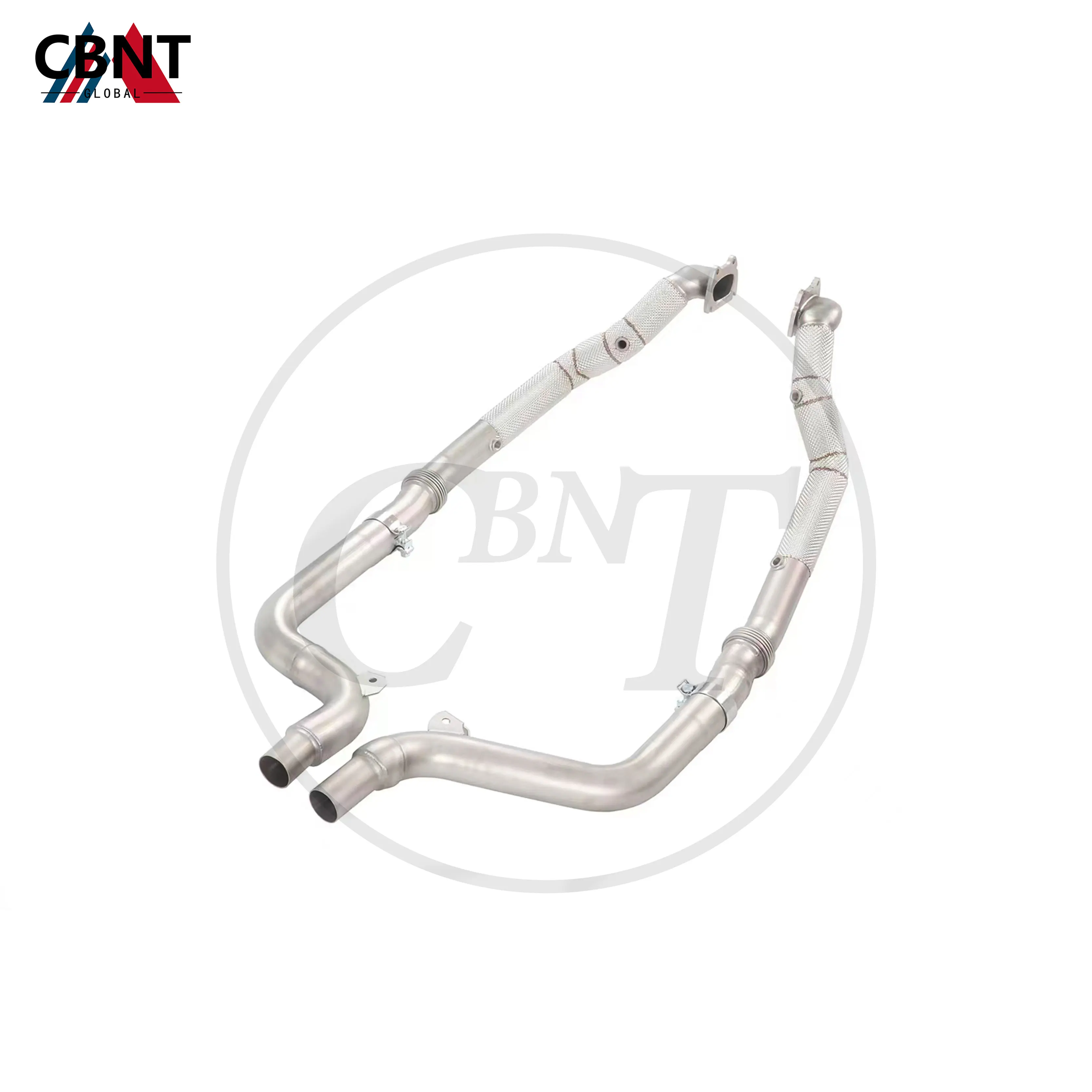 CBNT Exhaust-pipe for Dodge Challenger 3.6T Exhaust-header Downpipe with Heat Shield High Performance SS304 Exhaust-system