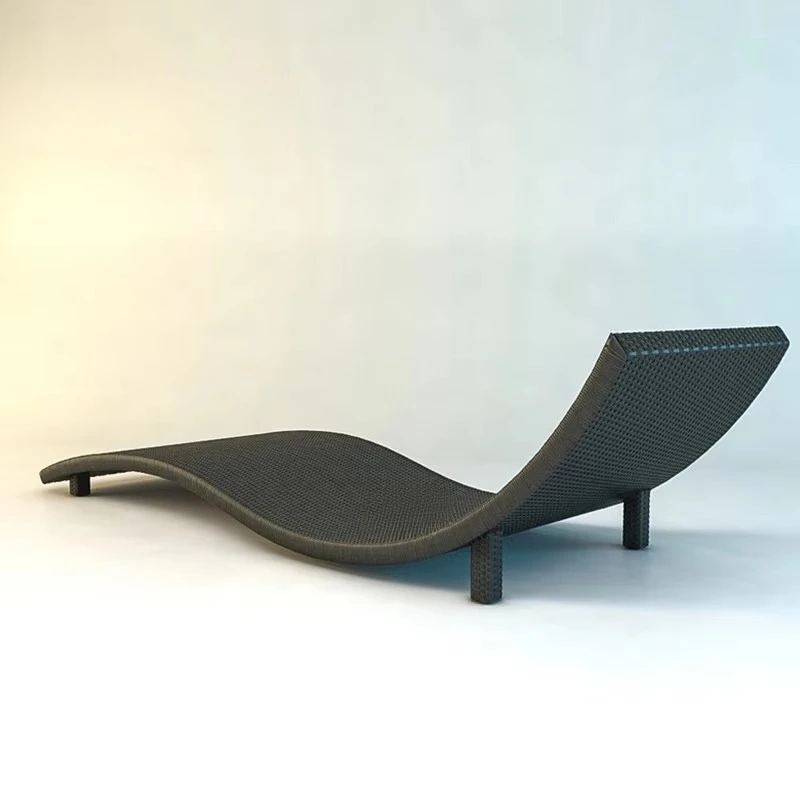 Swimming Pool Side Sun Lounger Double Bed Teak White Sea Beach Aluminum Rattan S Shaped Outdoor Pool Chair Sun Lounger