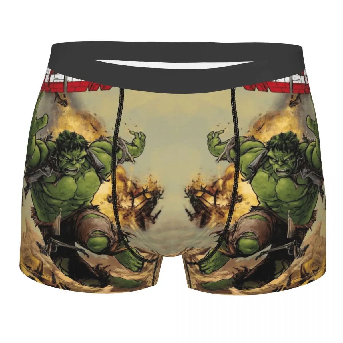 사용자 정의 헐크 3D 인쇄 아트 복서 반바지 남자의 인기 영화 팬티 속옷 멋진 속옷