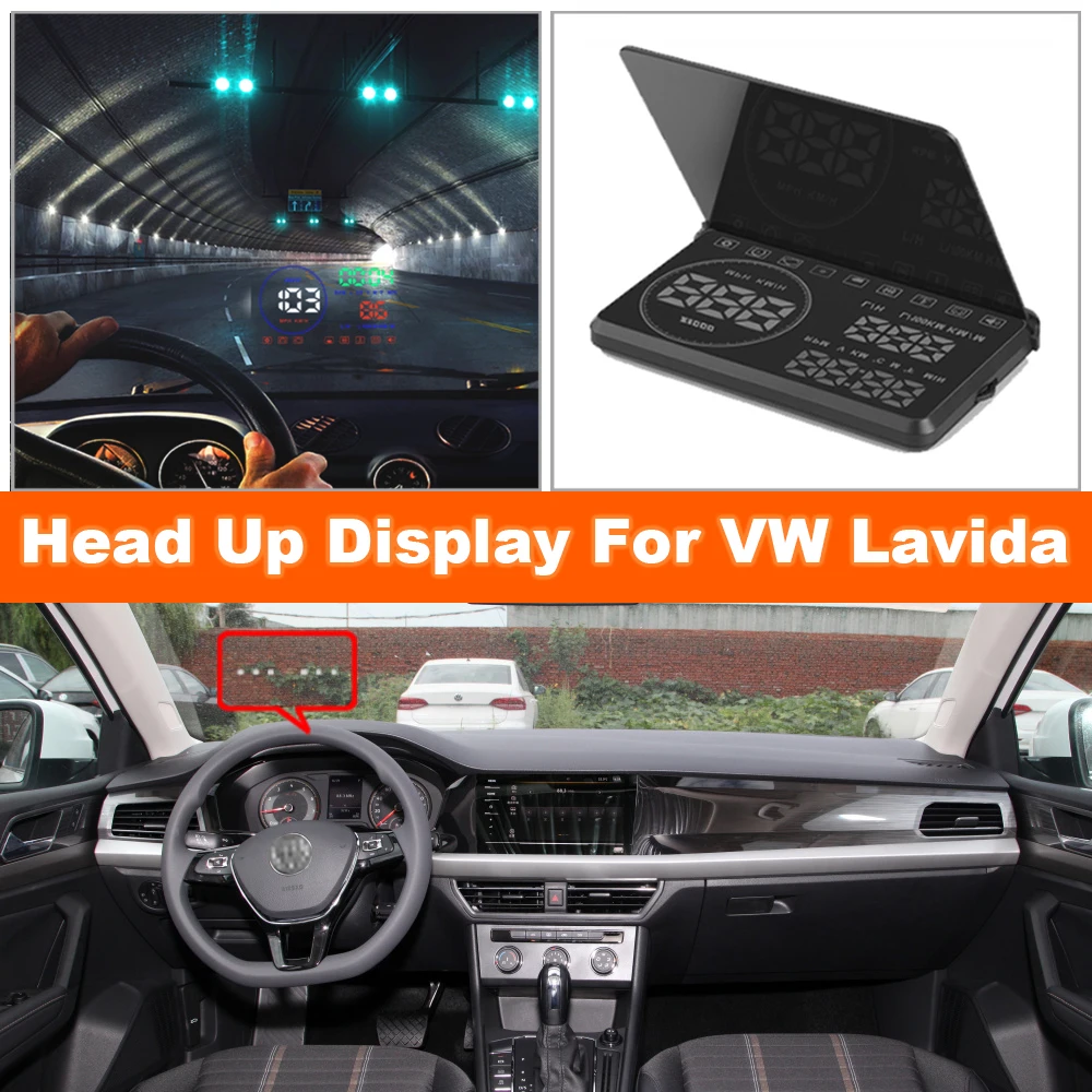 

Car HUD Head Up Display Auto Electronic Accessories For Volkswagen VW Lavida 2016-2020 OBD2 Projector Windshield Plug And Play