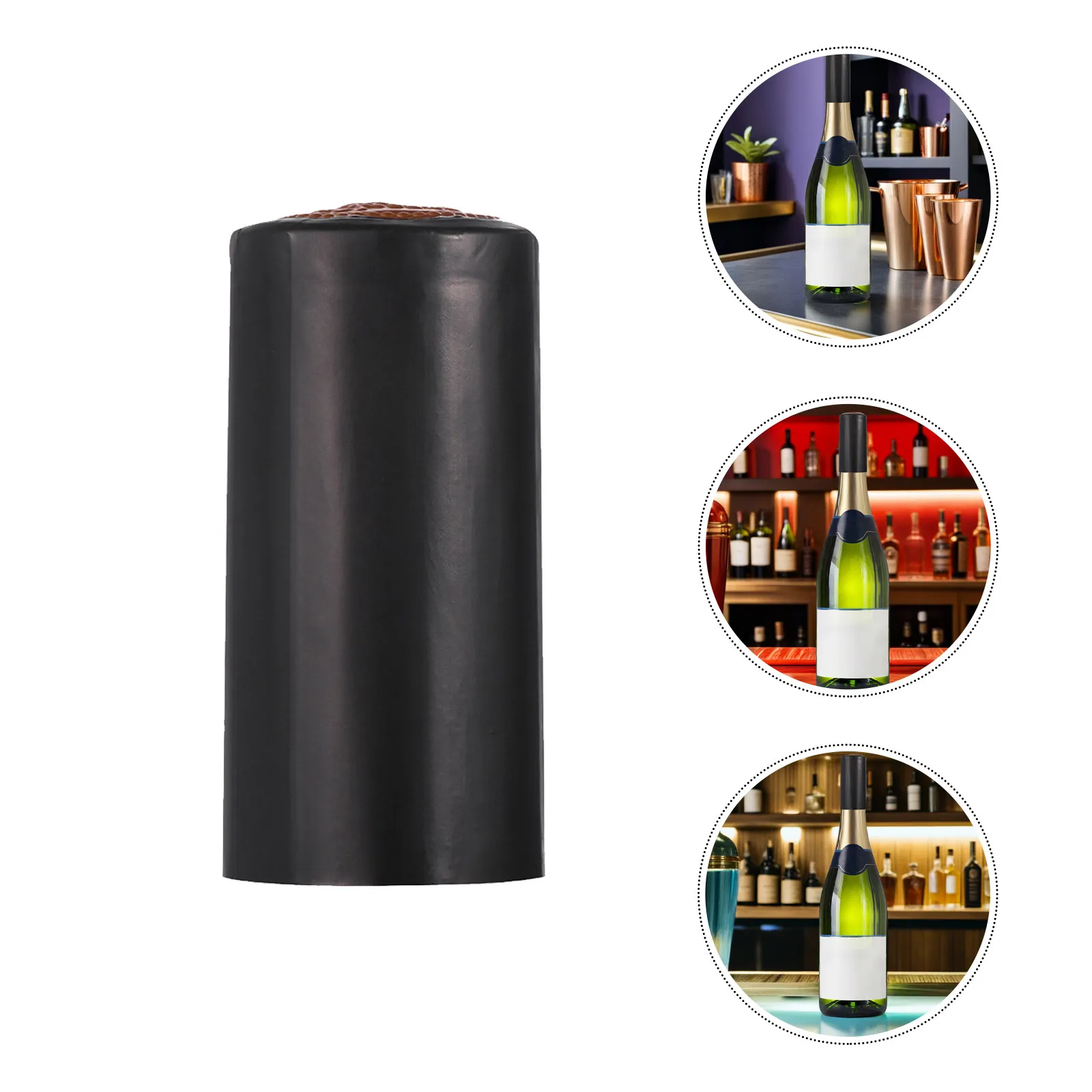 50Pcs Wine Bottle Shrink Caps Heat Shrink Wrap Premium Plastic Material Tear-Off Tabs Suitable for Wine Bottles Collection
