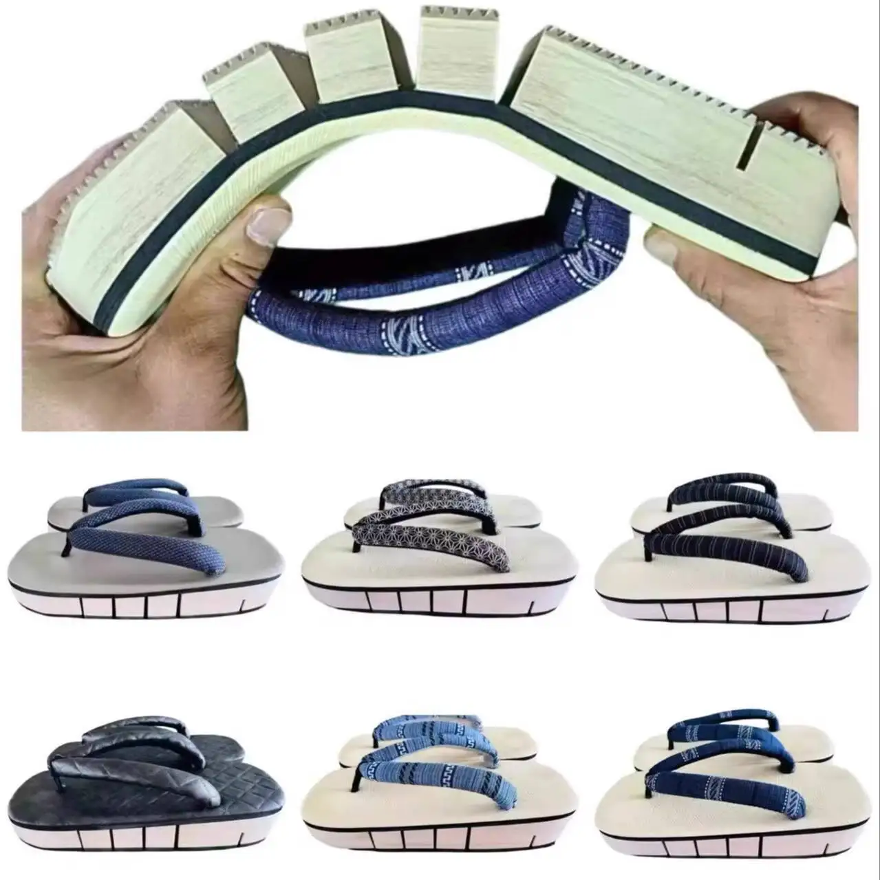 Sandalias japonesas de madera Geta, zuecos para hombre, zapatillas de madera diarias, parte superior suave, Cosplay, Kimono Yukata, zapatos, disfraces de Cosplay