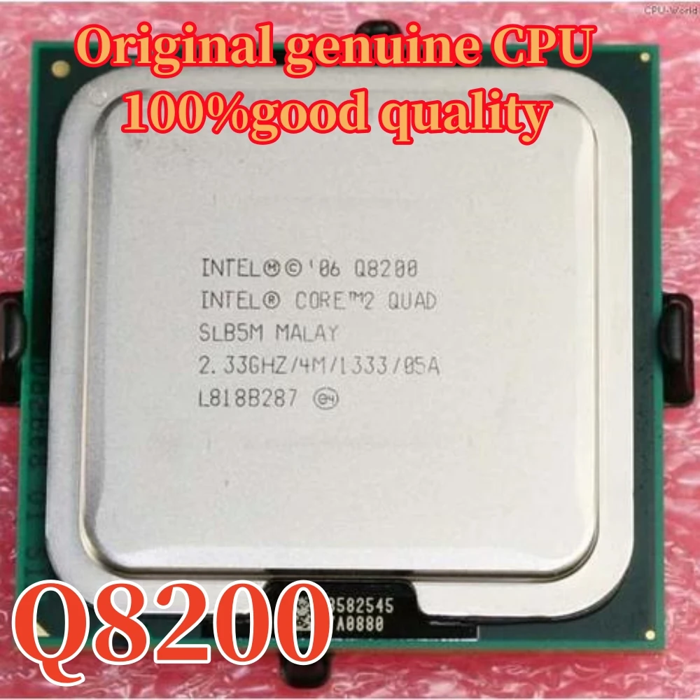 Original Intel Core 2 Quad Q8200 CPU Processor 4M Cache, 2.33GHz, 1333MHz LGA775 CPU Desktop Free shipping