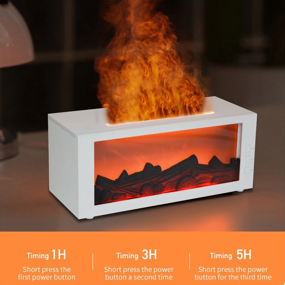 300ml Fireplace Flame Diffuser with Remote  7 Soothing Colors, Timer, Auto-Off for Safety  Aromatherapy for Home, Unique Christm