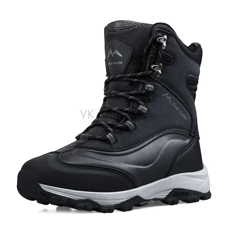 2025 جديد الرجال أحذية الثلوج مقاوم للماء عدم الانزلاق أحذية أفخم الدافئة الباردة واقية الرجال أحذية الشتاء الرياضة في الهواء الطلق أحذية التنزه رجل