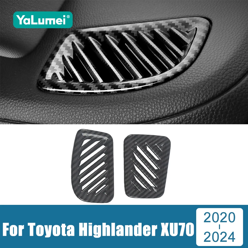 

For Toyota Highlander XU70 2020 2021 2022 2023 2024 Hybrid ABS Car Center Console Air Conditioner Vent Outlet Cover Trims