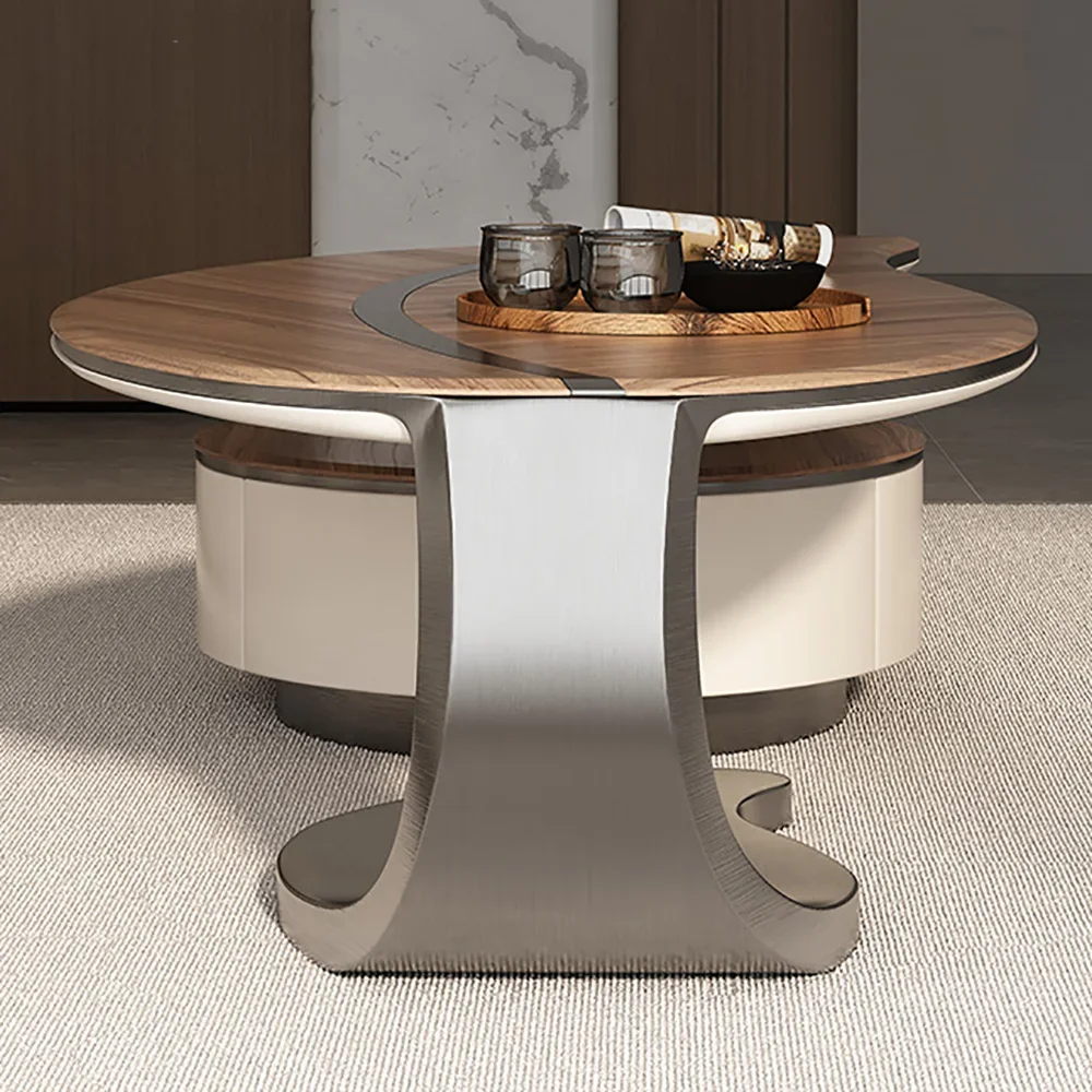 Vintage moderne salontafel Scandinavische premium woonkamer Mooie bijzettafel Esthetische elegante tafels Bassen meubelen