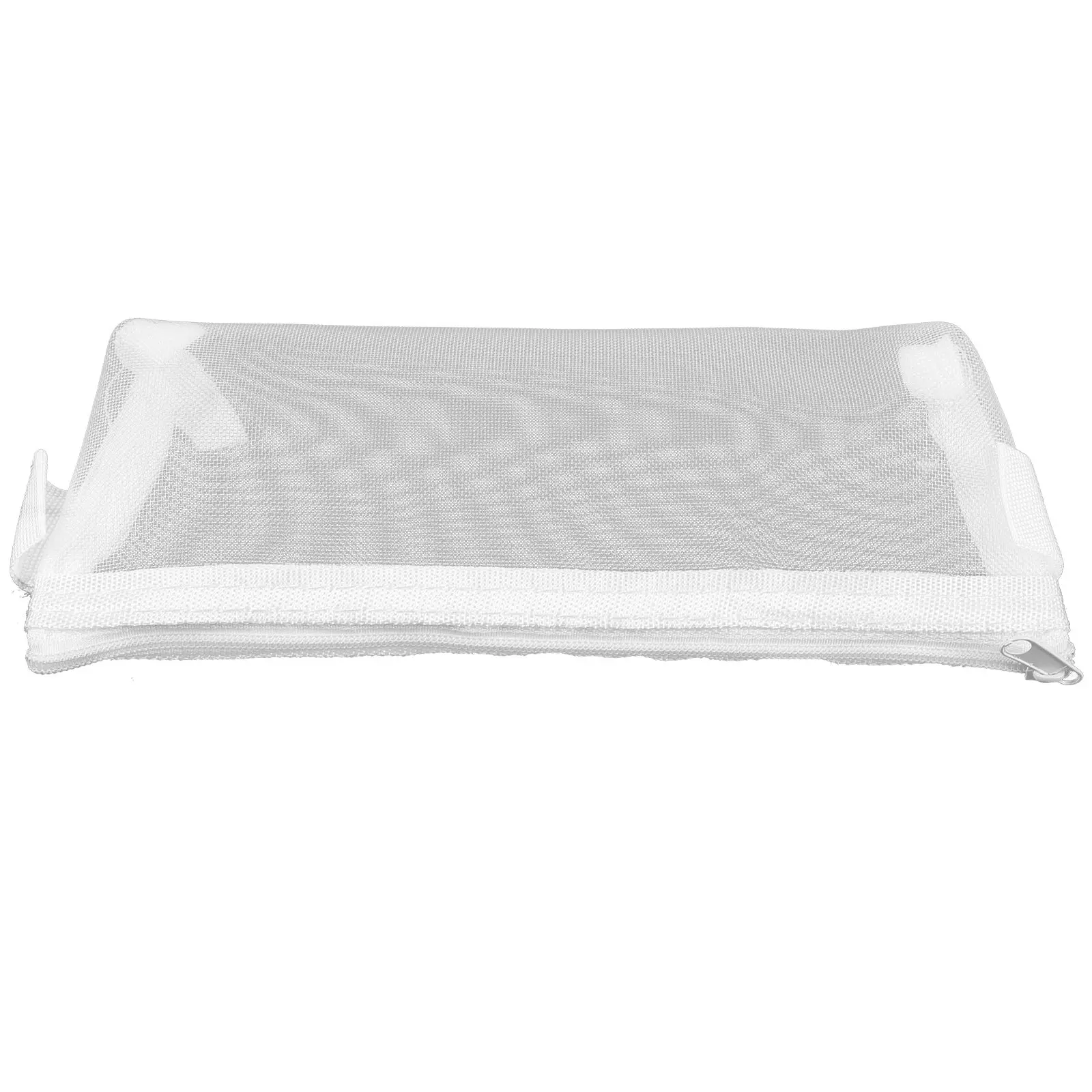 

1 White Clear Pencil Pouch File Bag Mesh Case Large Capacity Lightweight Washable Storage Solution Pen Pouch Document