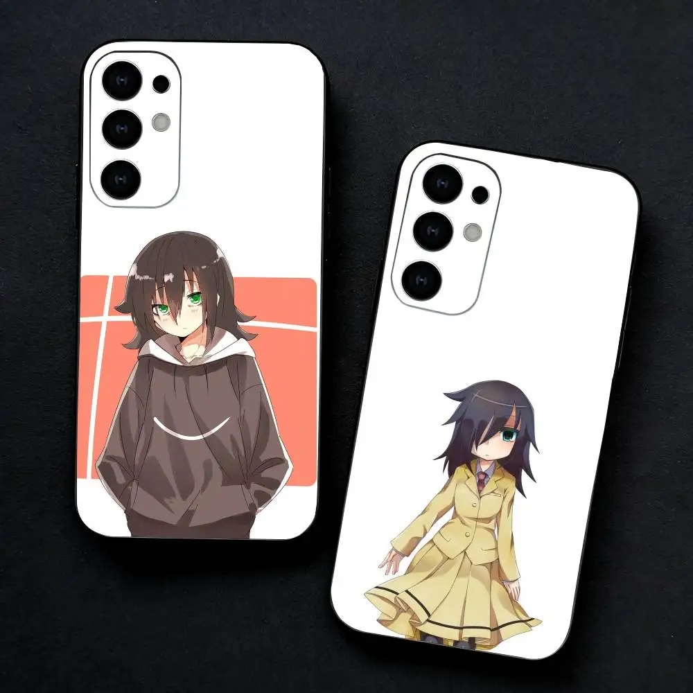 

Tomoko K-Kuroki WataMote Phone Case For Samsung S25,S24,S23,S22,S21,S20,Ultra,Plus,FE Black Soft Cover