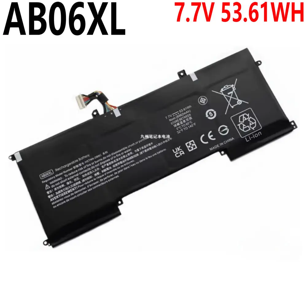 

AB06XL Battery for HP ENVY 13-AD019TU 13-AD020TU 13-AD106TU 13-AD108TU TPN-I128 HSTNN-DB8C 921408-2C1 921438-855 7.7V 53.61WH