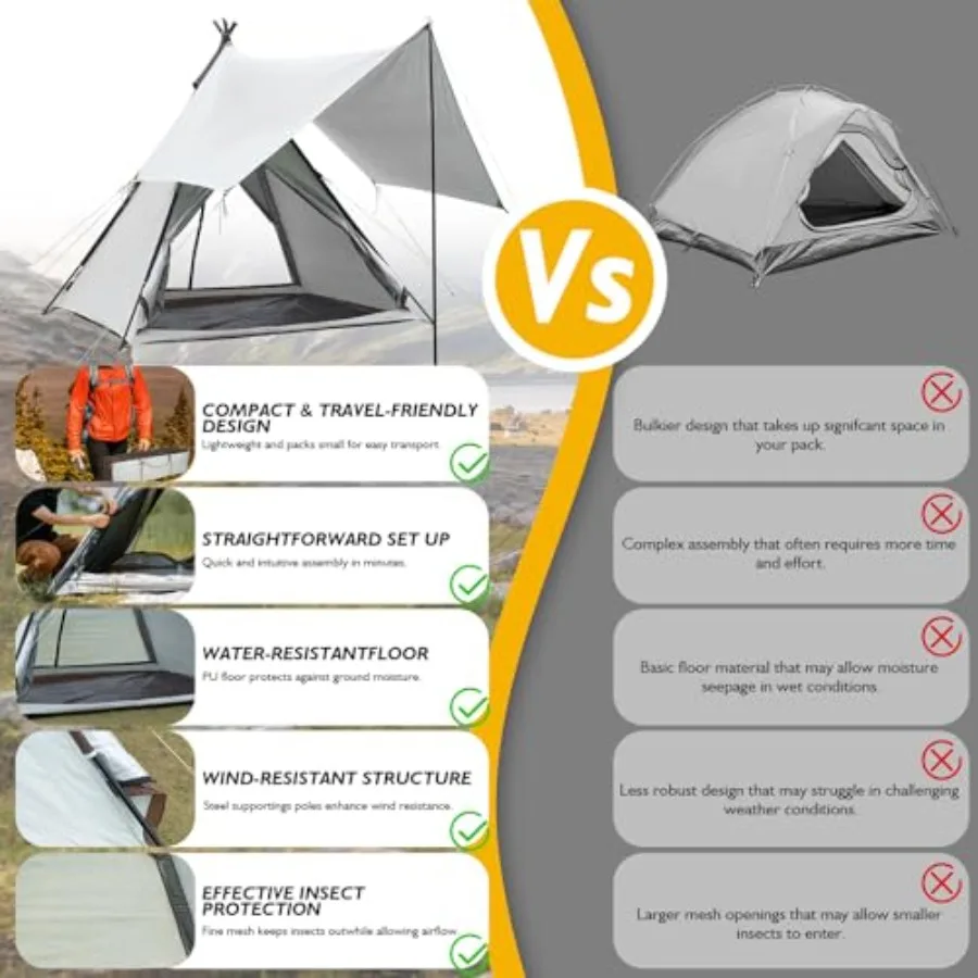 مقاوم للماء 34 شخص خيمة التخييم مع المظلة الهرم تيبي الخيام للعائلة 3 الموسم المضادة للأشعة فوق البنفسجية مانعة لتسرب الماء فسيح تيبي خيمة ل #5