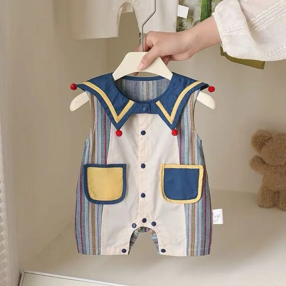 

0-3Y toddler clothes boys jumpsuit baby girls romper Super cute clown-shaped collar rompers