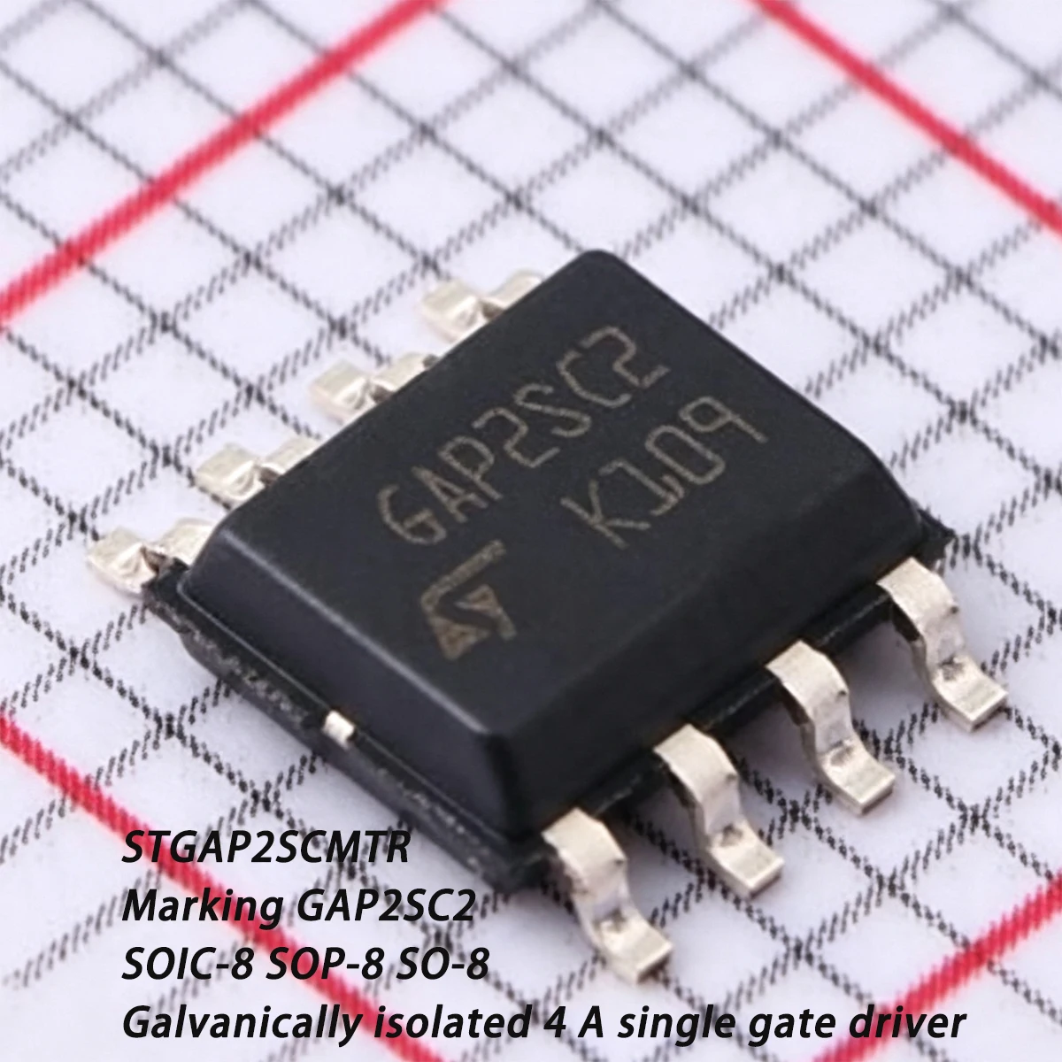 5PCS STGAP2SCMTR Marking GAP2SC2 SOIC-8 SOP-8 SO-8 NEW Original chip IC Galvanically isolated 4 A single gate driver GAP2SC2