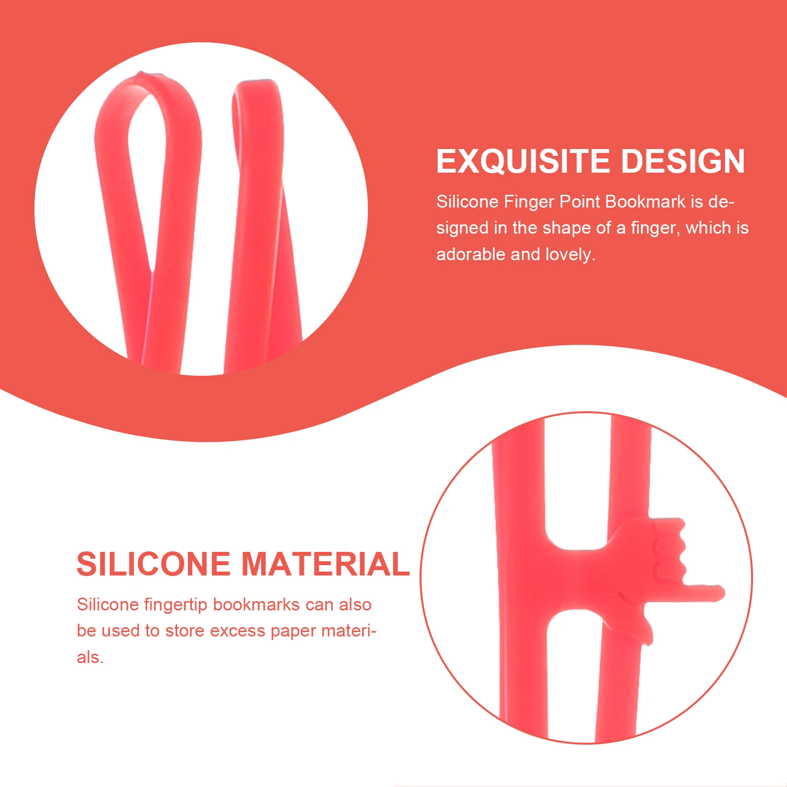 

7Pcs Portable Funny Finger Point Bookmarks Adjustable Position Markers for Thick Books Elastic Bookmark Creative Book Marks