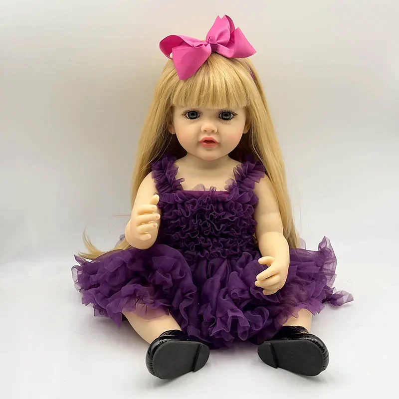 55CM full body Betty soft silicone vinyl Reborn Toddler Girl Pretty Princess lifelike Baby Doll Christmas Gift for Grils