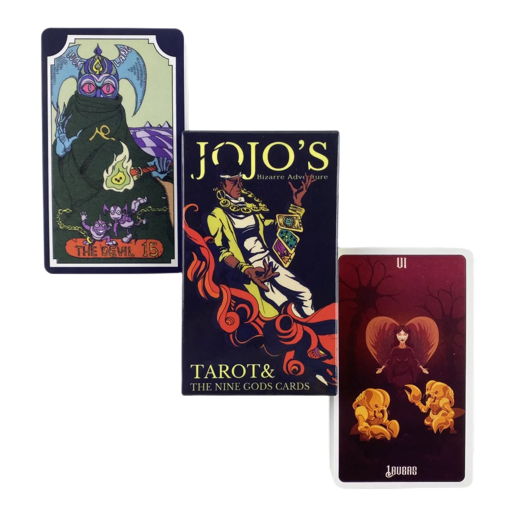 Anime JoJo Bizarre Adventure Tarot Cards Divination Deck English Versions Edition Oracle Board Playing Table Games For Party