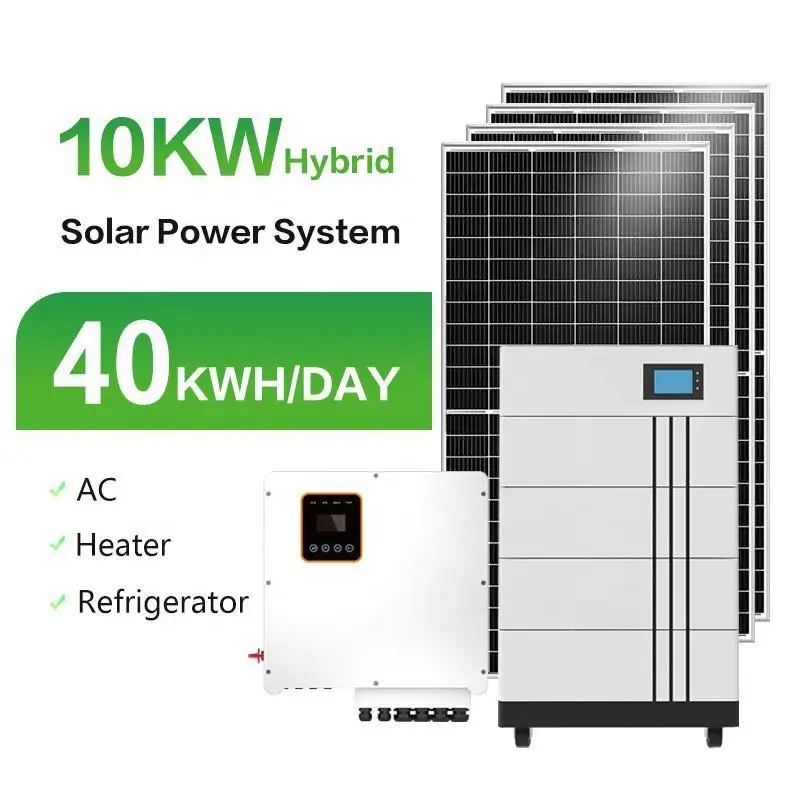 On Off Grid Solar Power System 5KW 10KW Complete Solar Panel Kit Full Set for Home Residential Power Generation and Daily Use