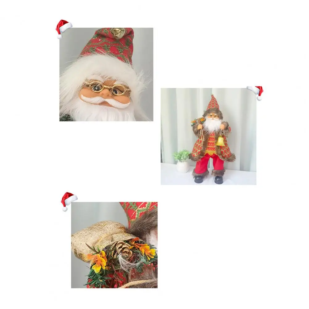 Santa Claus Doll Tall Santa Claus Doll Battery Operated Dancing Santa Claus Toy Singing Plush Father Christmas Doll Desktop