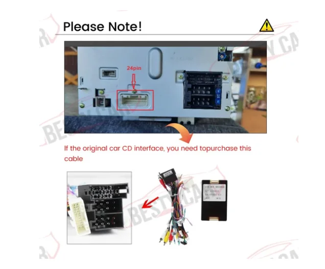 16 PIN Wiring HARNESS CANBUS FOR Hyundai IX35 Tucson 2 AZERA Kia Sportage SORENTO w/ 24p OEM Backup Camera & Factory Amplifier