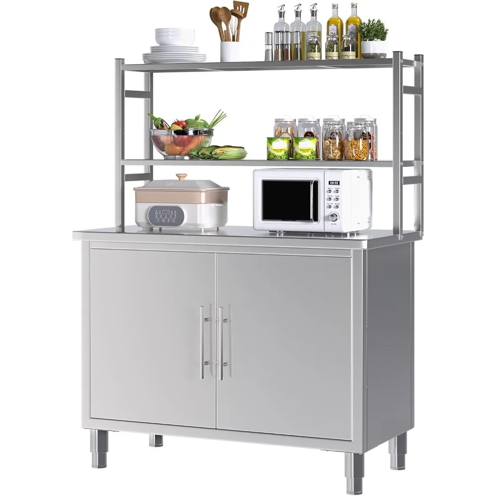 

Стол из нержавеющей стали с шкафом 40 x 20 дюймов для приготовления кухонной столешницы