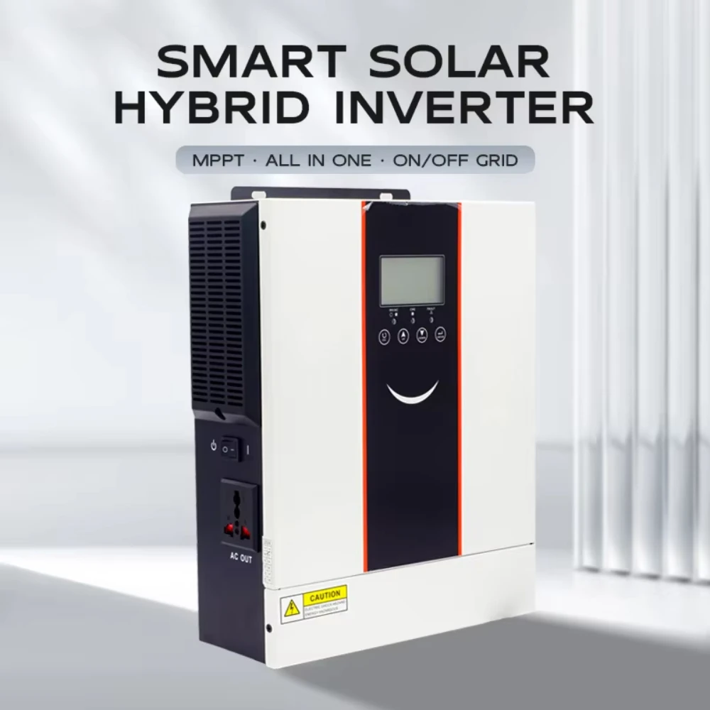 1KW 1.5KW Off-Grid Hybrid Inverter with 60A 80A MPPT Solar Charge DC 12V 24V to 230V AC Max PV 150Vdc Pure Sine Wave Inver