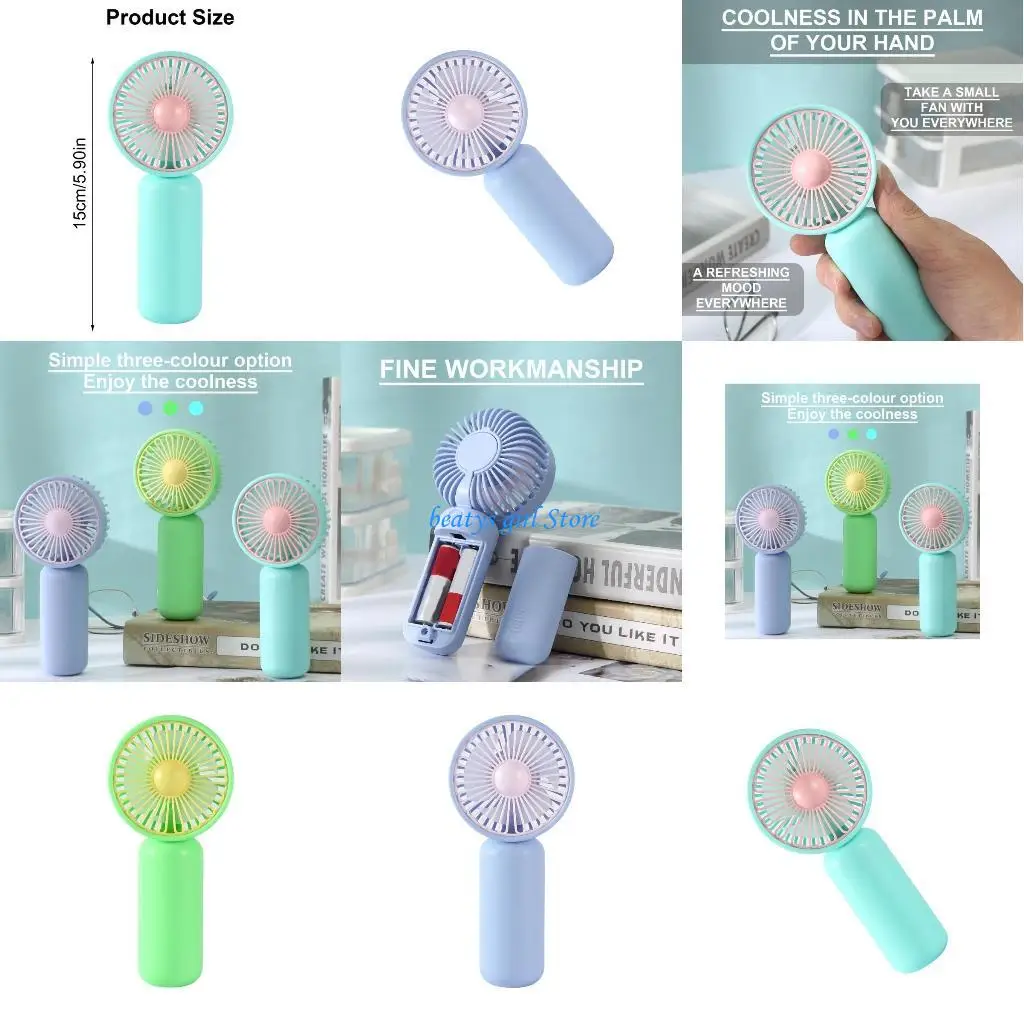 

C7AB Handheld Mini Fan Summer Cooling Pocket Fan Strong Airflows for Office Travel Outdoors