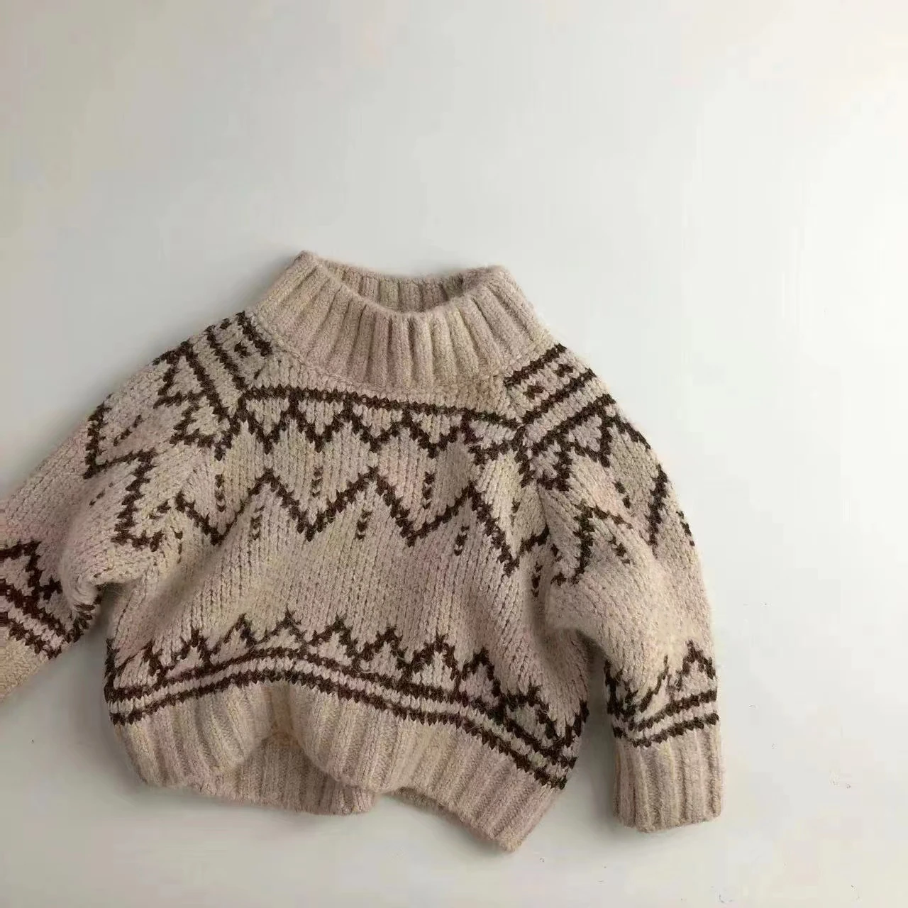 MILANCEL New Autumn Kids Sweater Girls Thicken Stripe Knitted Sweater Children Tops