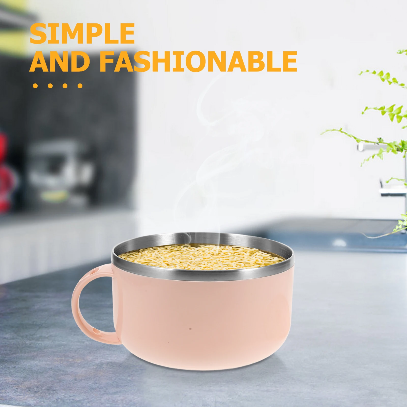 

Medical Stone Noodle Bowl 1200ml Large Capacity Soup Food Container Non Stick Easy Clean Pie Bowl Kitchen Barware