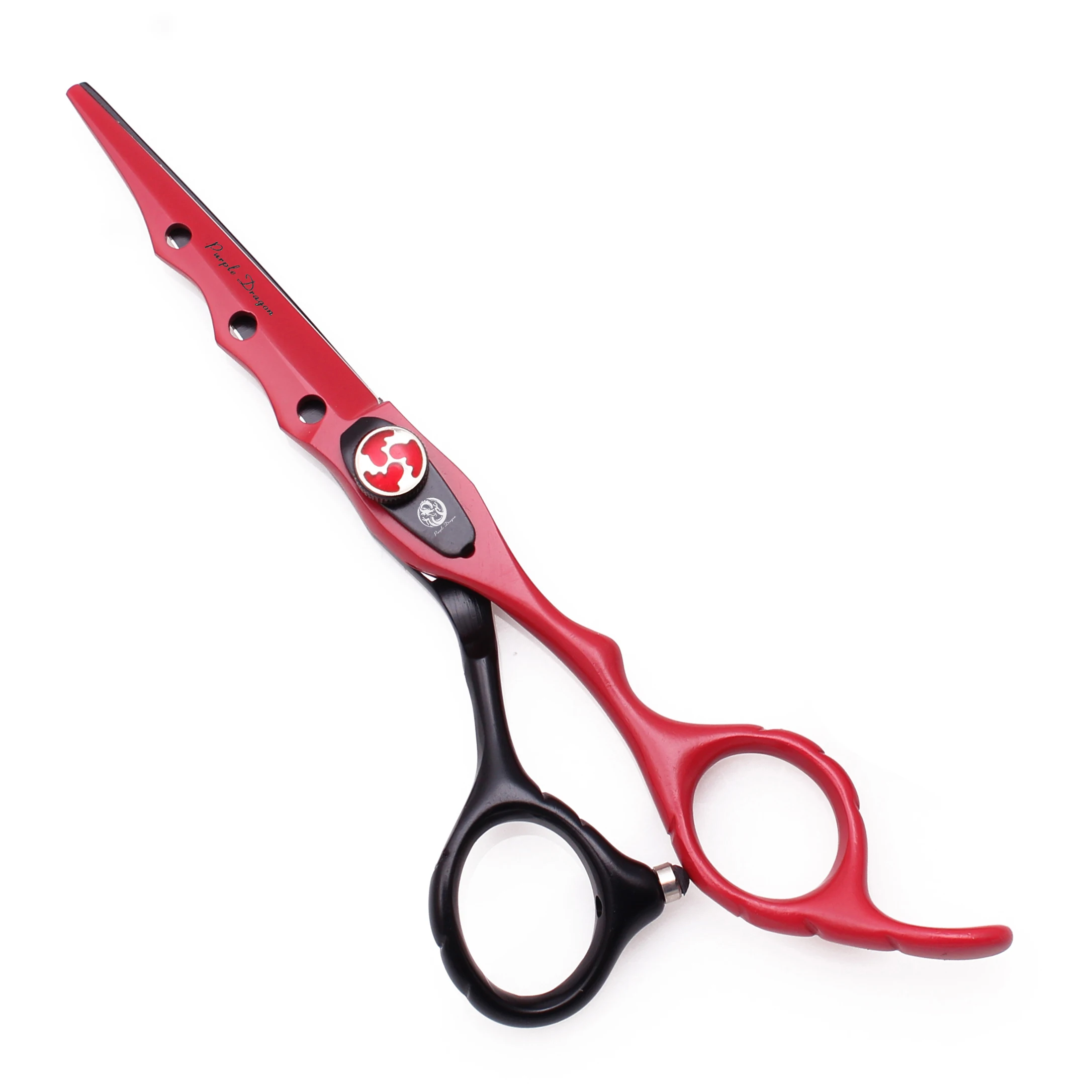 Professionelle Haarschere 6 Zoll Japan Edelstahl Haarschere Schwarz Haarschneideschere Rot Effilierschere Friseursalon Z1019 – Detail 5