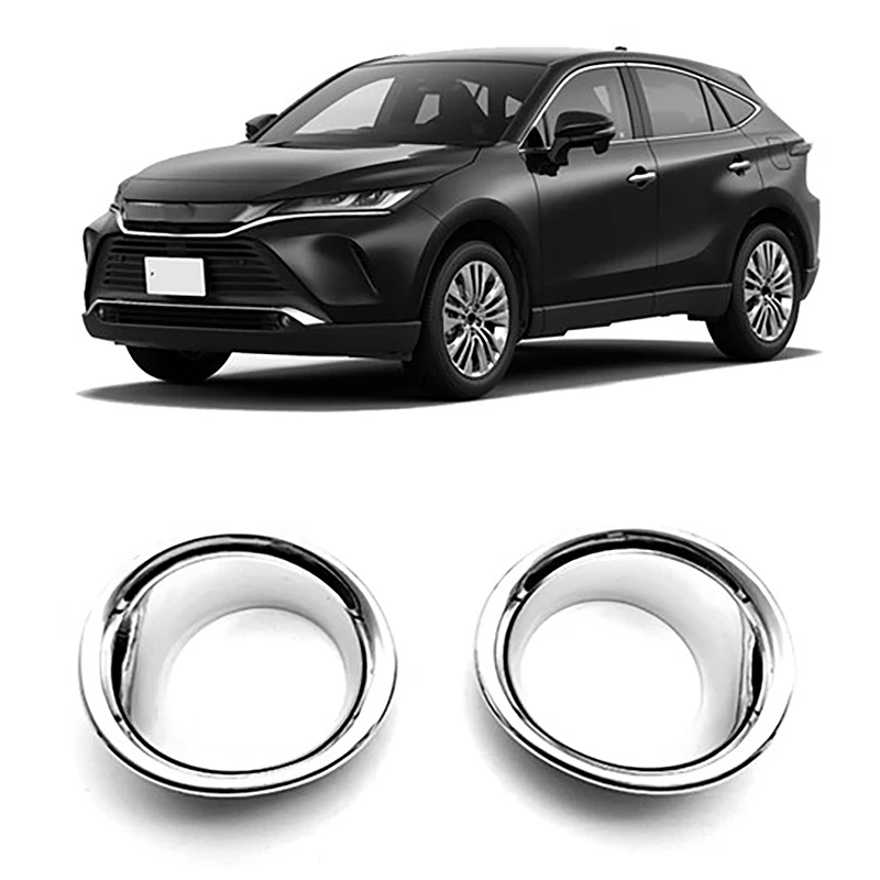 สําหรับ Toyota Harrier Venza 2020 2021 ABS Chrome ด้านหน้าหมอกไฟกรอบด้านหน้า Fender ด้านข้าง Air Vent ฝาครอบ Trim