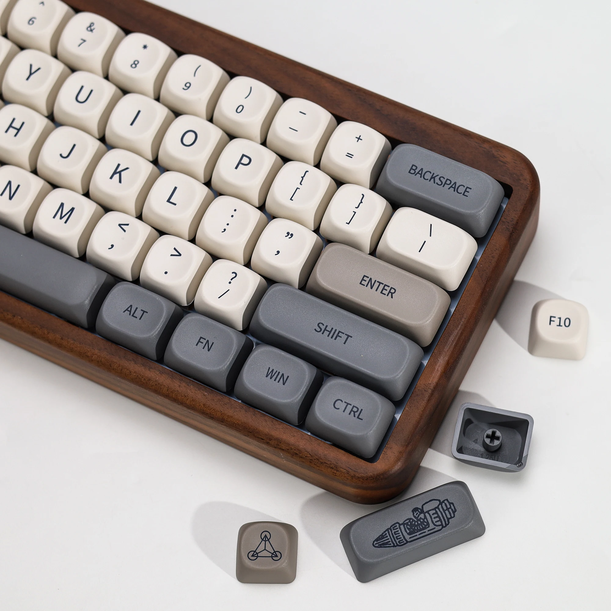 KBDiy 136 Keys Vision Keycaps PBT Russia Korean Keycap Retro KOA Profile Custom For Mechanical Keyboard Key Caps MX Switches