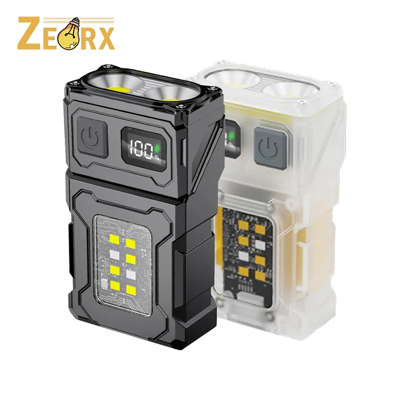 

Mini LED EDC Flashlight, Super Bright Rechargeable Flashlight with 7 Modes, Back Clip, Magnetic for Emergency, Walk Dog, Working