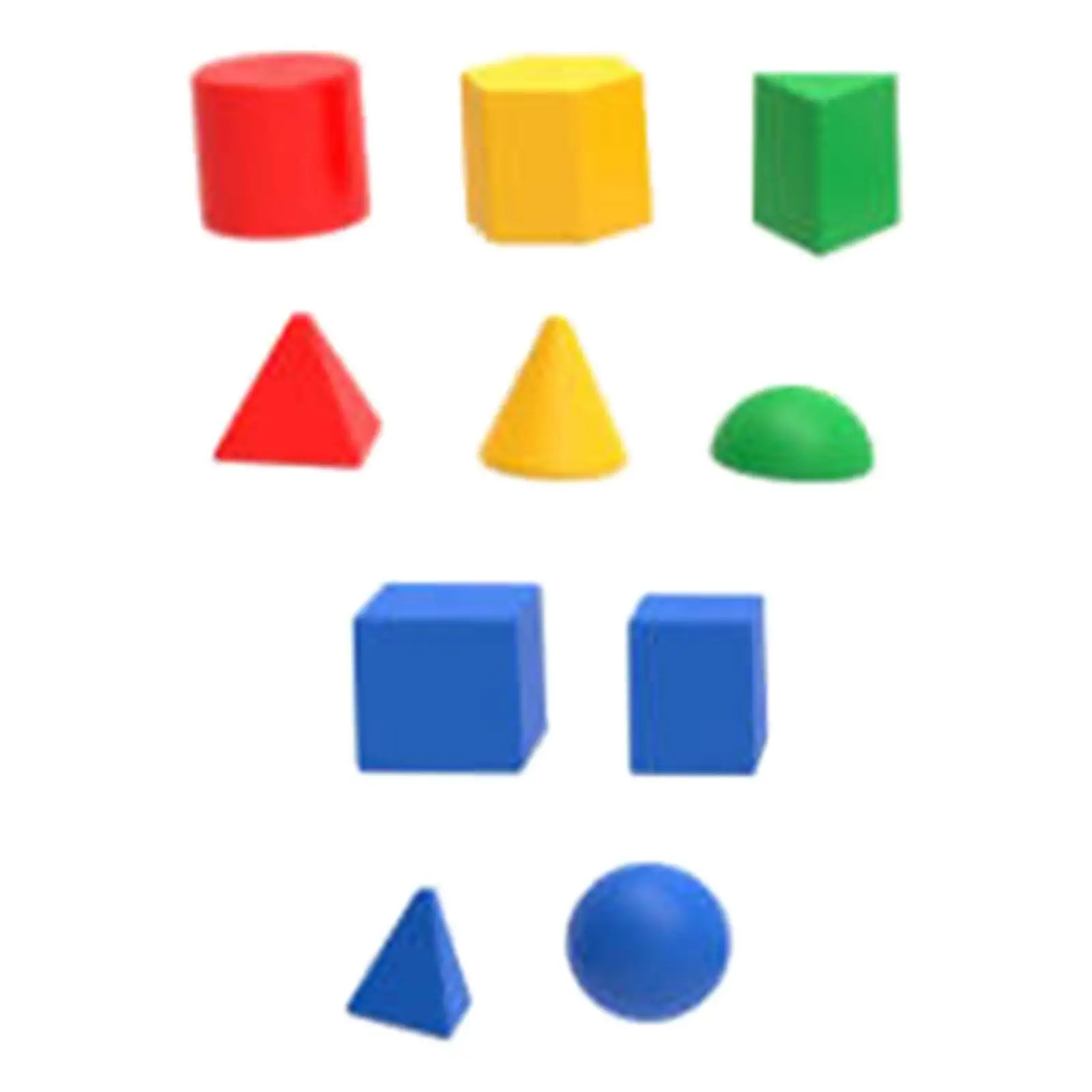 40 Pieces 3D Shapes Patterns Math Learning Sensory Toys Geometric Shapes Blocks for Playroom Home Activity Teaching Travel