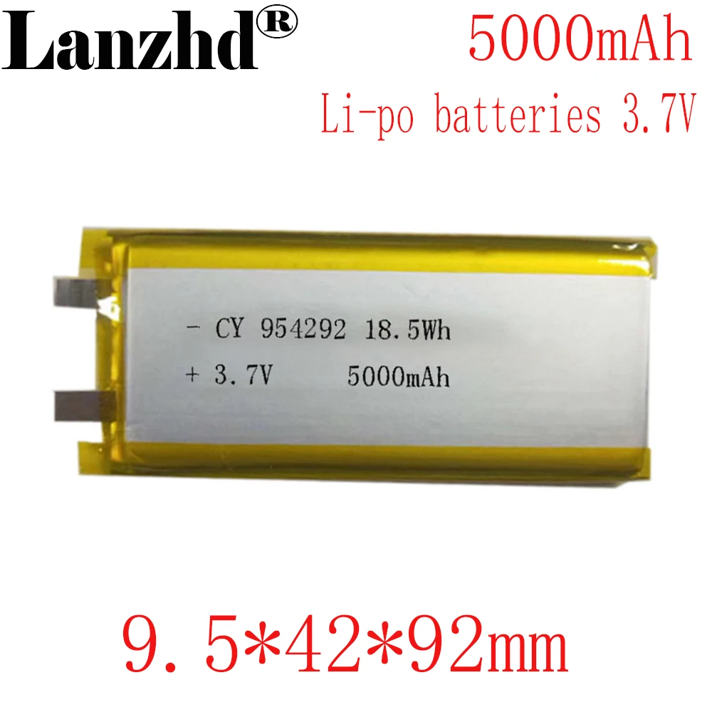 1-12 sztuk bateria litowo-jonowa 3.7V 5000mAh bateria litowo-polimerowa litowo-jonowa na zasilanie mobilne skarb tablet pc BANK GPS 954292