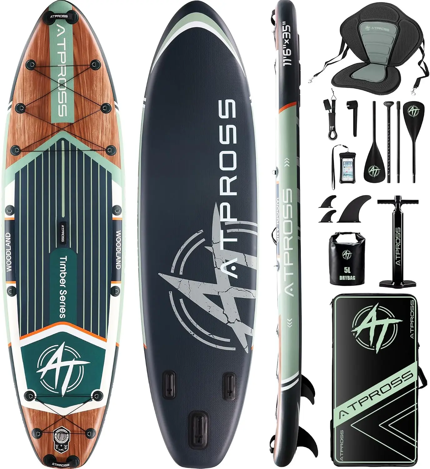Inflatable Paddle Board, 450lbs Extra Wide Stand Up Paddleboard | 11'6