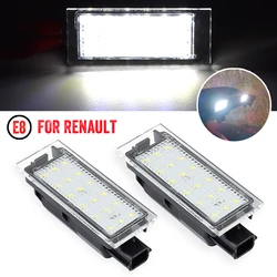 2pcs LED Car License Number Plate Light Lamps Assembly For Renault Megane Twingo Laguna Phase Master 2 3 Clio Espace 4