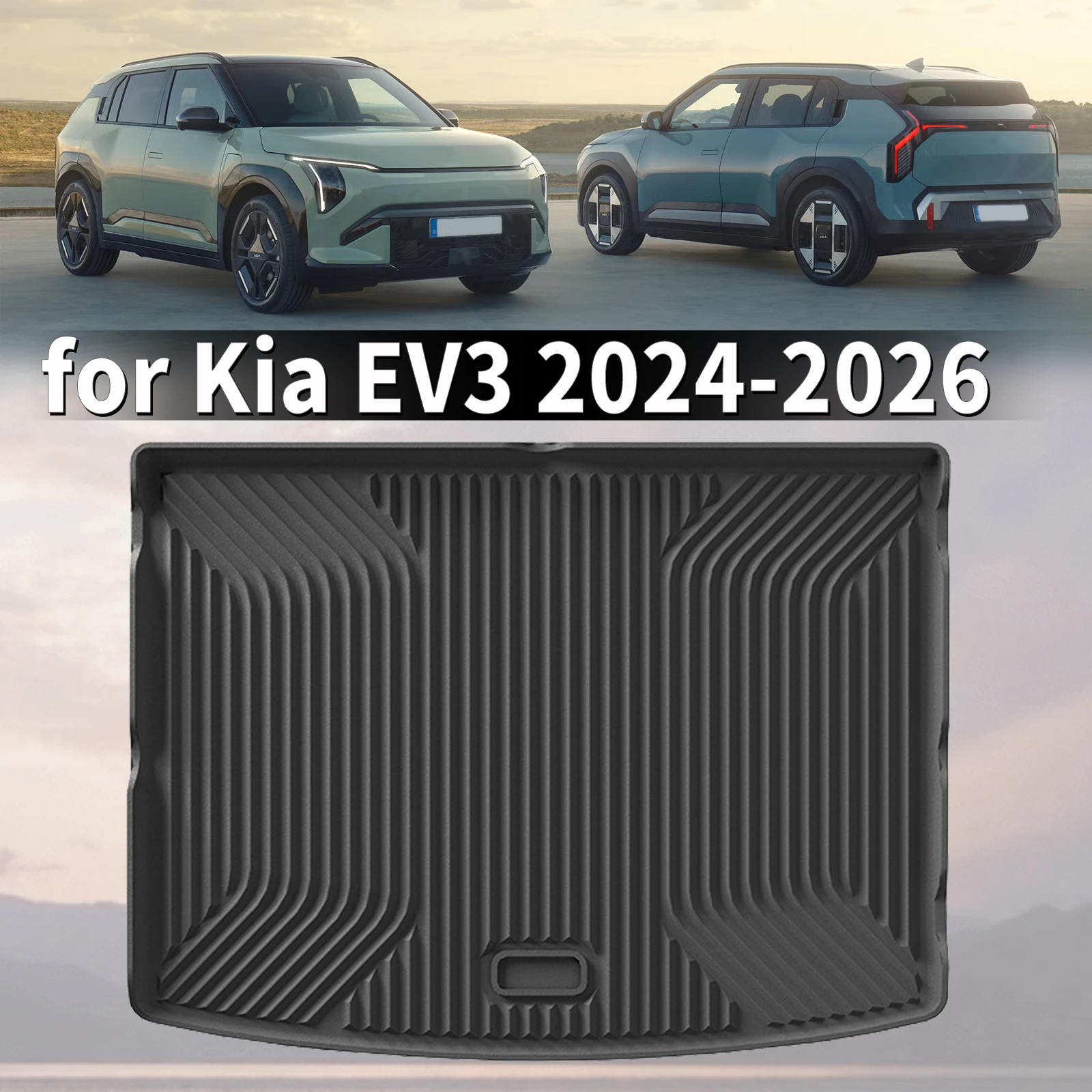

for Kia EV3 2024 2025 2026 GT Eco-Friendly TPE Trunk mats & Back Rest Cover All-Weather Protection Accessories