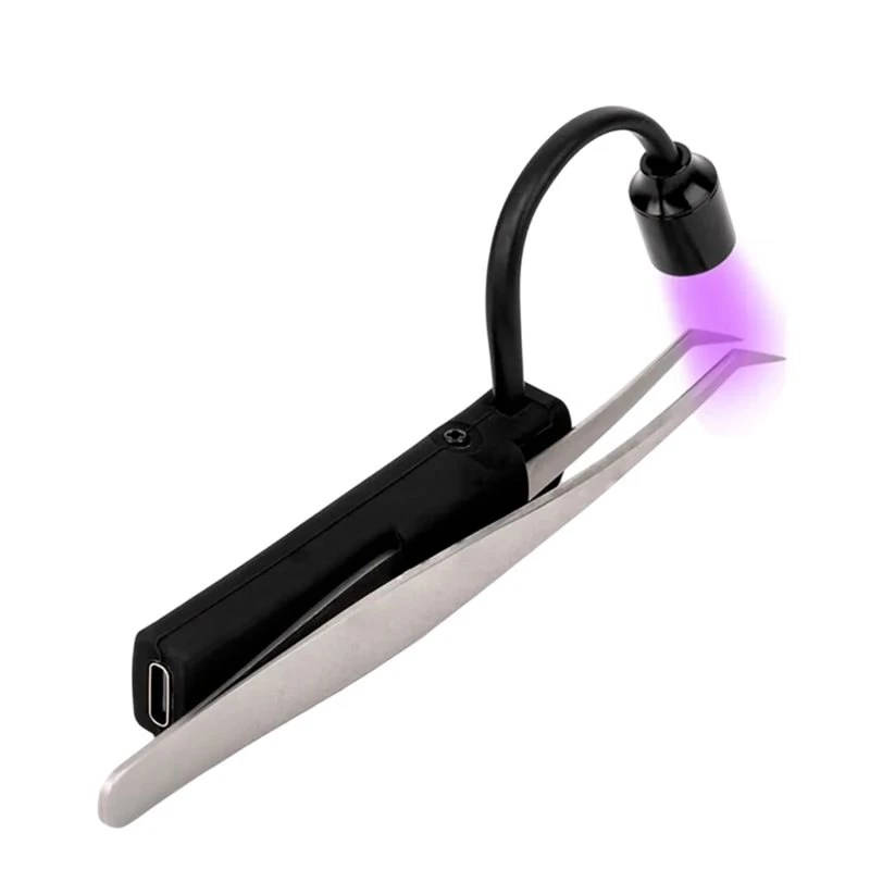 AB33-UV LED Tweezer Lamp For Eyelash Extensions UV Adhesive Curing Lamp Cure Faster Work Smarter