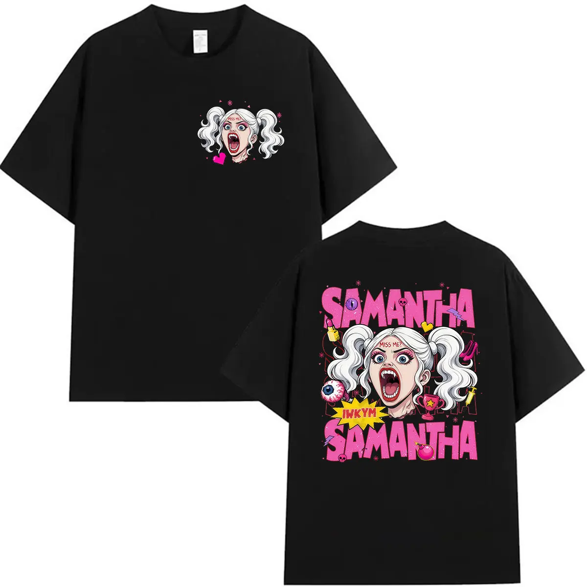 Hot Game Dungeon Crawler Carl Samantha IWKYM T Shirt Men Women Vintage Oversized Fashion T-shirt Summer High Quality Cotton Tees