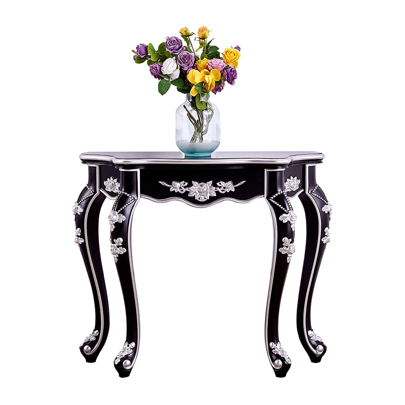 Entrance table against the wall Ebony European-style living room decorative end-view cabinet Jane European semi-round table corr