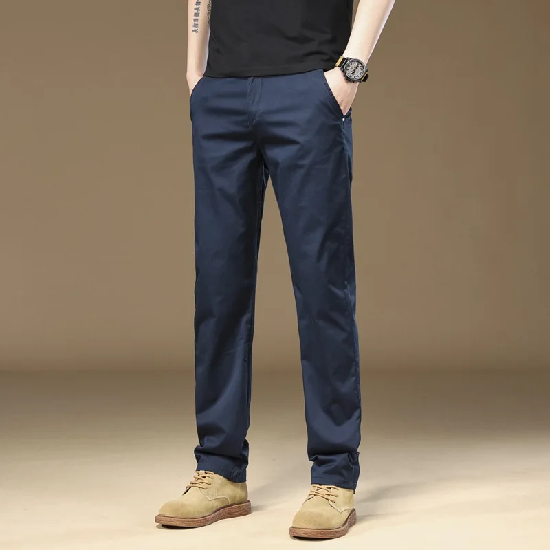 Strictly selected popular men's pants P351 new men's loose straight light business fashion all-match casual trousers