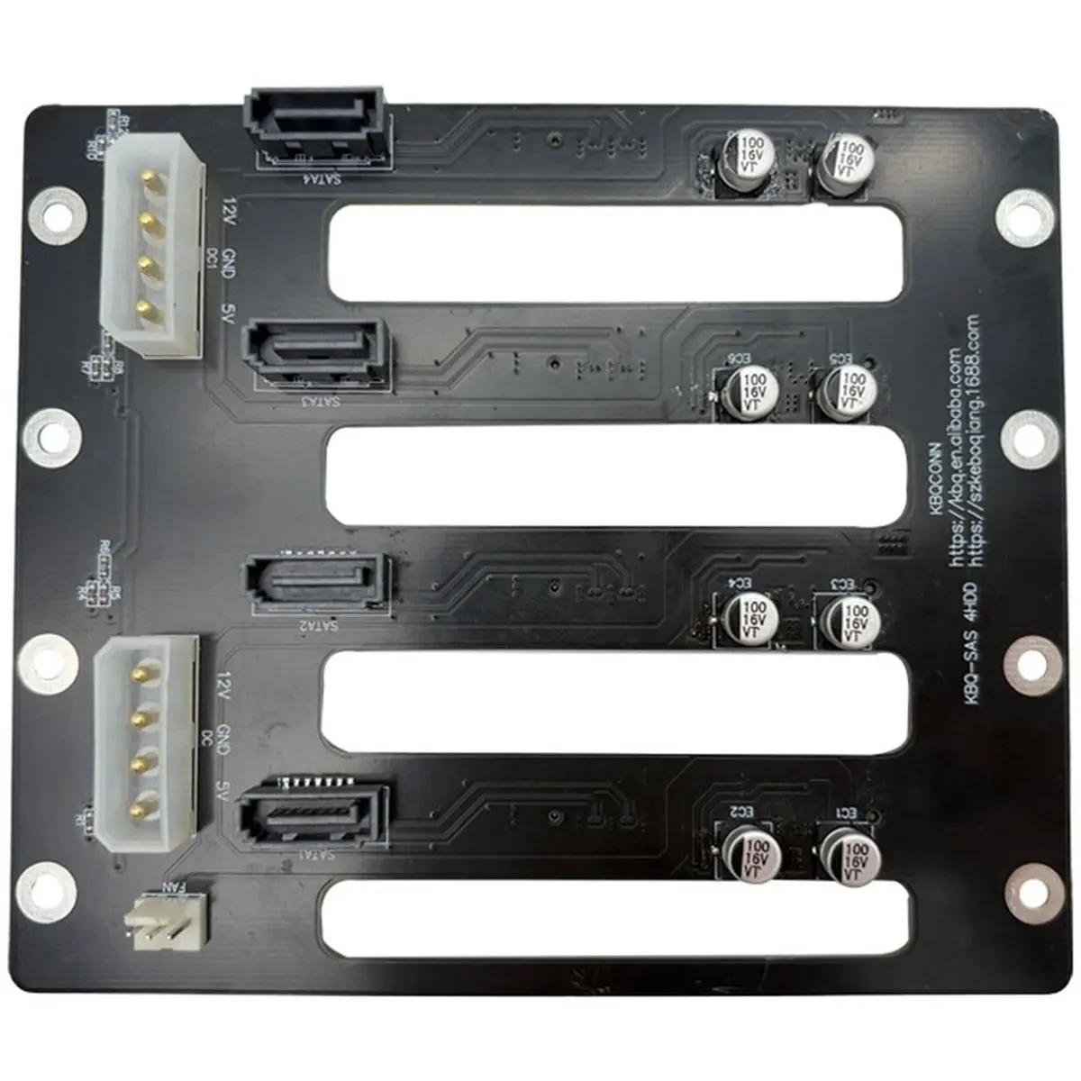 4 Bay SATA Hard Drive Backplane Server Chassis Accessories SATA Connector for NAS Storage Server