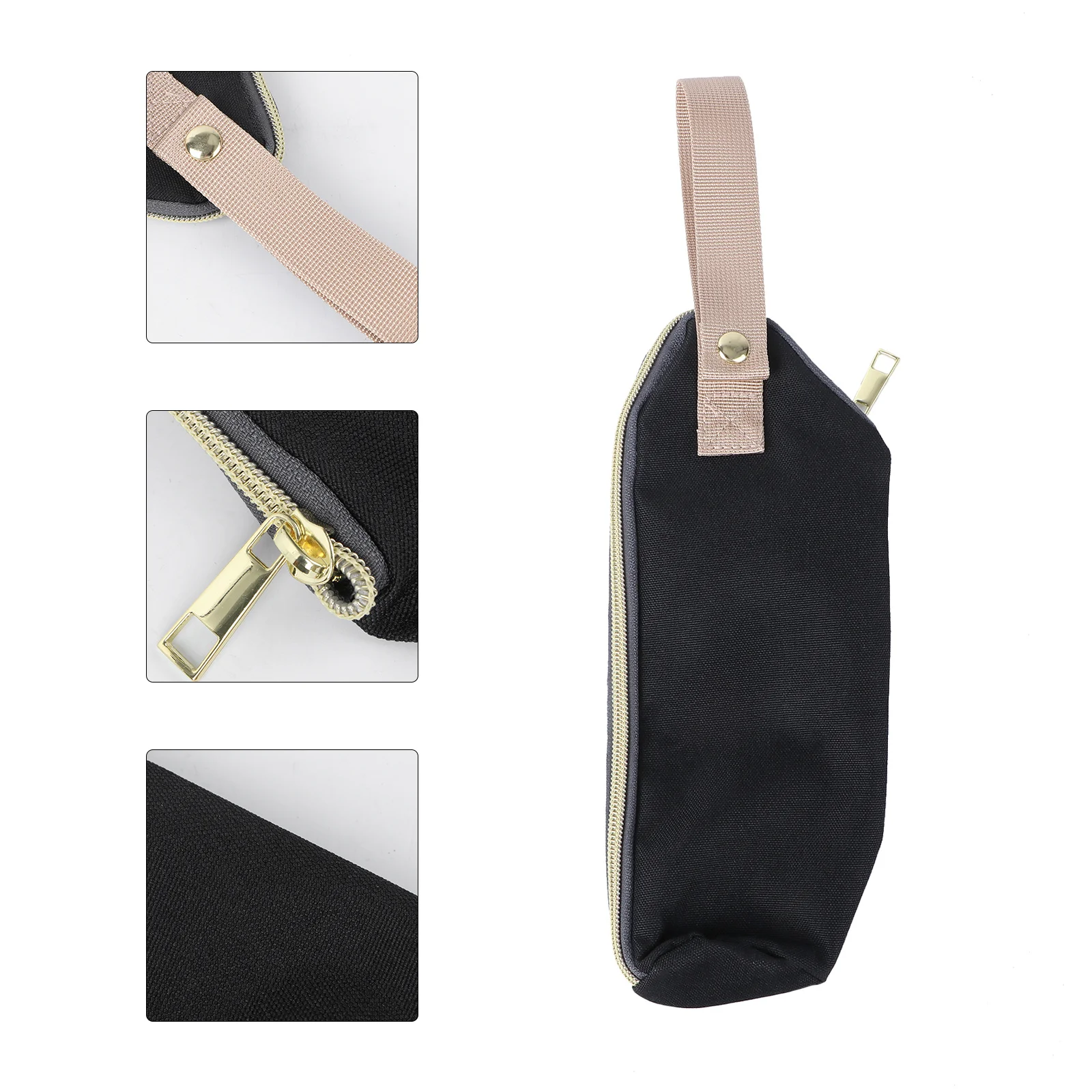 

2 шт., сумка для детской бутылочки с молоком, изолированная полиэстеровая портативная сумка для бутылочки для кормления младенцев, термосумка для грудного молока, черная